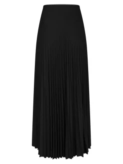 Boni Simple Plisse Nederdel, Black, 40