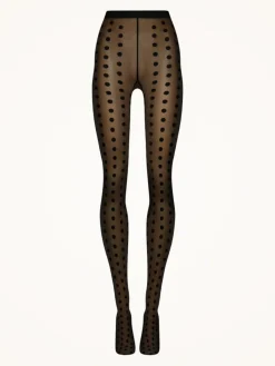 Bonny Dots Strømpebukser, Black/Black, S