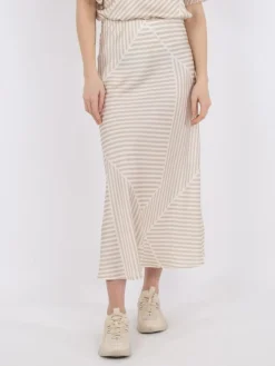 Bovary Mix Lines Nederdel, Sand, 38