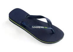 Brazil Logo Sandaler, Navy Blue, 39/40