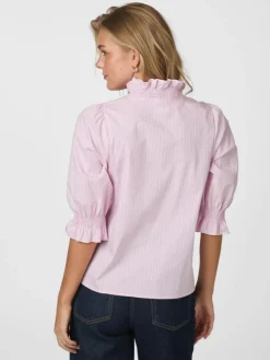 Briony Twin Stripes Skjorte, Light Pink, 38