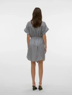 Bumpy Short Skjortekjole, India Ink, L