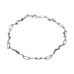 Burning Flames Armbånd, Silver, 18 cm