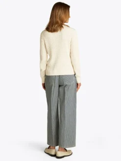 Cable Striktrøje, Heather Ivory Petal, M