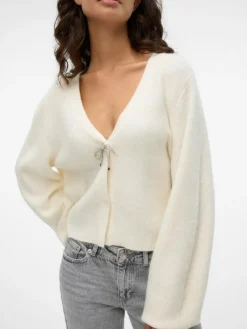 Caia Bow Cardigan, Snow White, L