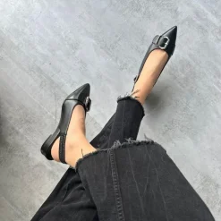 Call It Love Slingback Ballerinasko, Black, 37