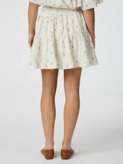 Callia Dobby Flower Nederdel, Off White, 34