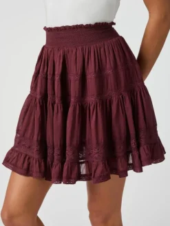 Callia S Voile Nederdel, Burgundy, 40