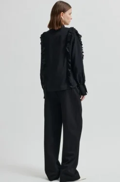 Cally Frill Skjorte, Black, M