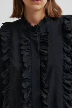 Cally Frill Skjorte, Black, M