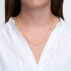 Camille Halskæde, Gold Plated, 42 cm