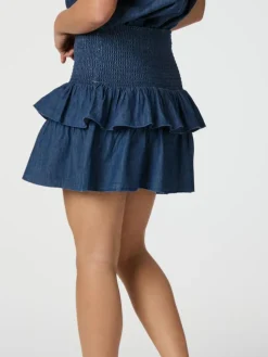 Carin Denim Nederdel, Blue, 38