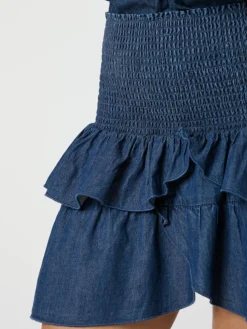 Carin Denim Nederdel, Blue, 38