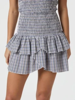 Carin Double Check Nederdel, Blue, 36