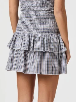 Carin Double Check Nederdel, Blue, 36