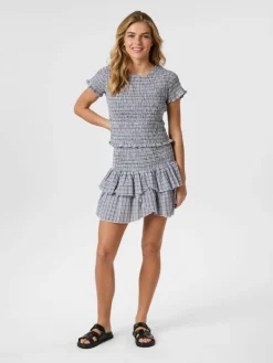 Carin Double Check Nederdel, Blue, 36