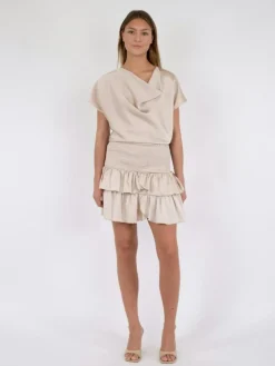 Carin Heavy Sateen Nederdel, Champagne, 36