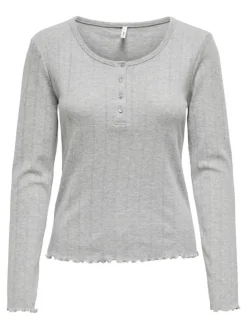 Carlotta Bluse, Light Grey Melange, XS