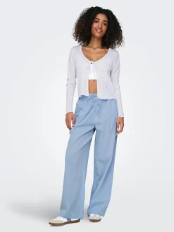 Carlotta String Cardigan, White, XL