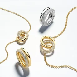 Carrara Due Piccolo Halskæde, Silver, 45 cm