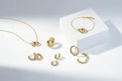 Carrara Ring, Gold Plated/Multi, 58