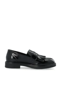 CASLola Fringe Loafers, Black/Black, 42