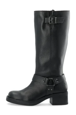 Casrikke Tall Biker Støvler, Black, 41