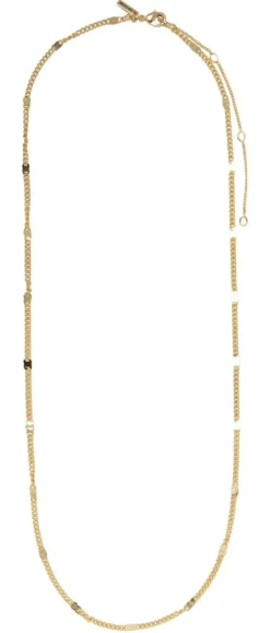 Cat Halskæde, Gold Plated, 50+9 cm