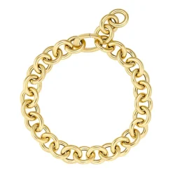 Chain Carrara Armbånd, Gold Plated, 18 cm