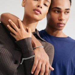 Charm Panzer Armbånd, Silver Plated, 19,5 cm