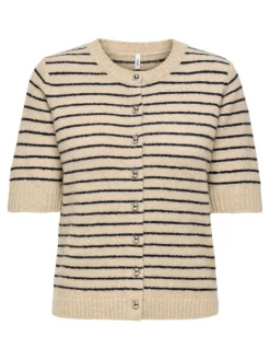 Chester Kortærmet Cardigan, Humus, L