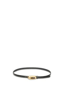 Chucnhy Buckle Bælte, Black/Gold, 85 cm