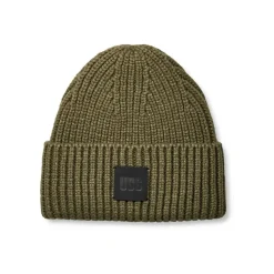 Chunky Rib Beanie, Burnt Olive