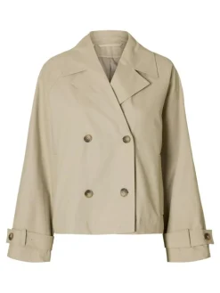 Cilo Short Trenchcoat, Island Fossil, 42