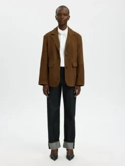 Clara Suede Blazer, Cappuccino, 36