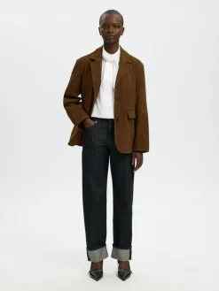 Clara Suede Blazer, Cappuccino, 36