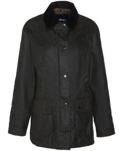 Classic Beadnell Wax Jakke, Olive, 38