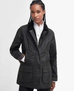 Classic Beadnell Wax Jakke, Olive, 38