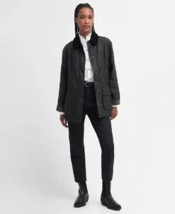 Classic Beadnell Wax Jakke, Olive, 38