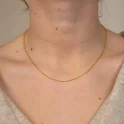 Classic Halskæde, Gold Plated, 45 cm