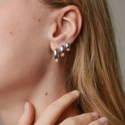 Classic Wide 20 mm Hoops, Silver