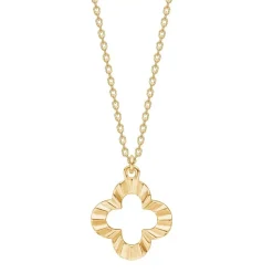 Clover Halskæde, Gold Plated, 42+3 cm