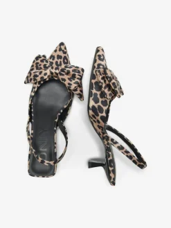 Coco-6 Bow Slingback Pumps, Sand Leo, 37