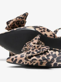 Coco-6 Bow Slingback Pumps, Sand Leo, 37