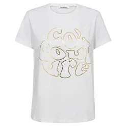 Co'CoutureCC Foil T-shirt, White-Gold, M