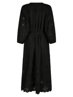 Colette Embroidery Kjole, Black, 36