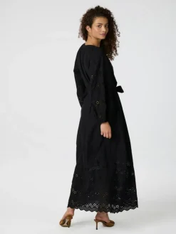 Colette Embroidery Kjole, Black, 36