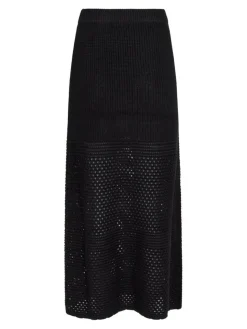 Como Crochet Knit Nederdel, Sort, 34