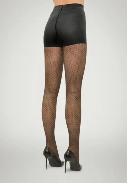 Control Dots Strømpebukser, Sort, S