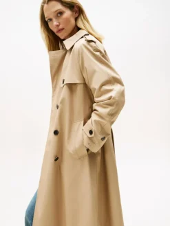 Cotton Reg Trenchcoat, Beige, 36